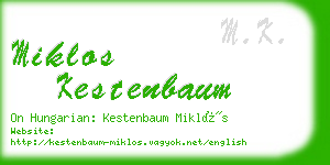 miklos kestenbaum business card